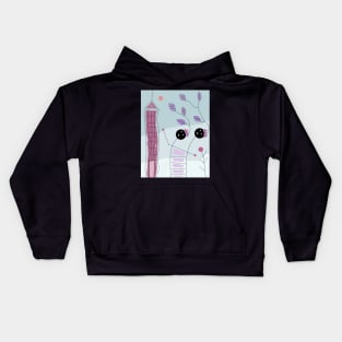 Kids and Skyscraper Stick Figure Kids Hoodie